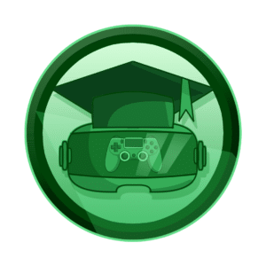 VR naočale sa odsjajem joysticka i maturalnom kapom, kroz igru se najbolje uči, virtualna i proširena stvarnost, VR, AR, XR, interaktivan sadržaj, interaktivni sadržaji